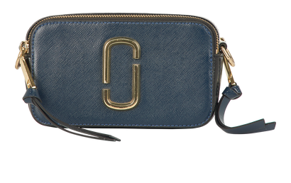 Snapshot Crossbody, £130, Handbags, Blue, Leather, Front view